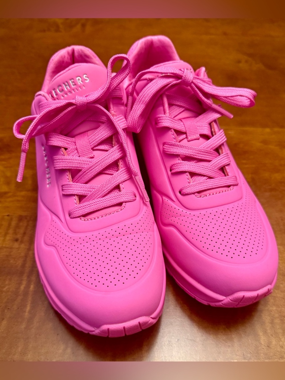 Skechers Hot Pink Women's Air-Cushioned Athletic Sneakers - Picture 16 of 16